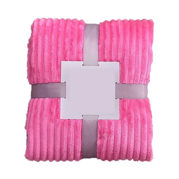 Blød filt, tæpper, sofaplaid, fluffy plaid, 100 x 150 cm Farve: pink