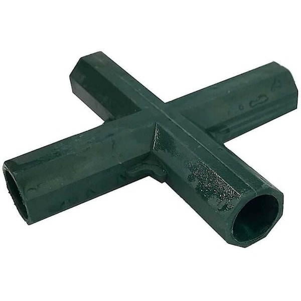 /HA/Förpackning med 4-vägs trädgårdsramhörnanslutning Röranslutning Hörnan för växthusmöbelram 16 mm innerdiameter (platt 4-vägs)