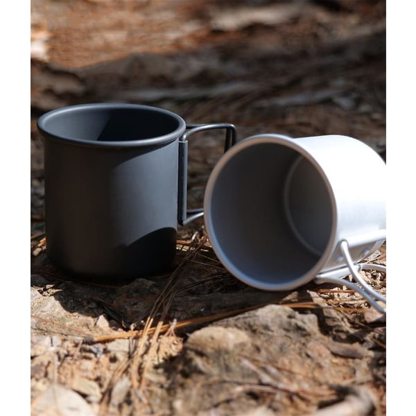 Hopfällbar vattenkopp i aluminiumlegering för utomhuscamping, bärbar, ultralätt, silver, 300 ml (WZ2053)