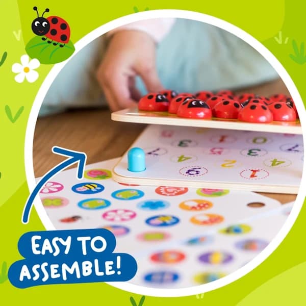 HA~Ladybug Have Memory Game – Træ Matchende Spil til Børn 3 4 5 År Gamle – Familiespil med 8 Mønstre