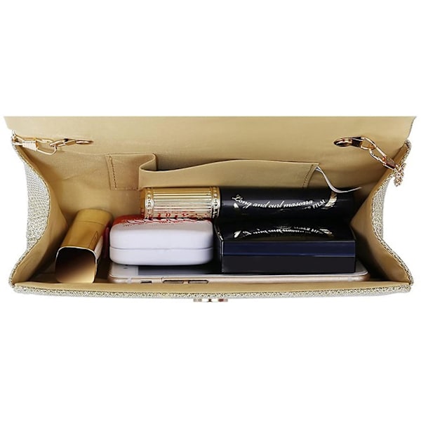 SDIGV Aften Taske Clutch Punge til Kvinder, AVEKI Damer Funklende Fest Håndtaske Bryllupstaske, Guld