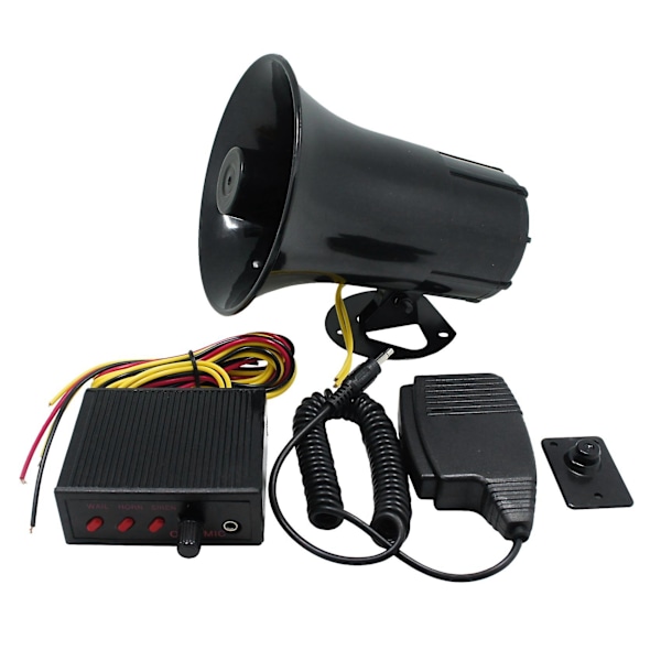 12v Polis Siren Högtalare 3 Ton Ljud Volym Justering Fordon Horn Med Mic Högtalare Nöd Elektronisk Pa System