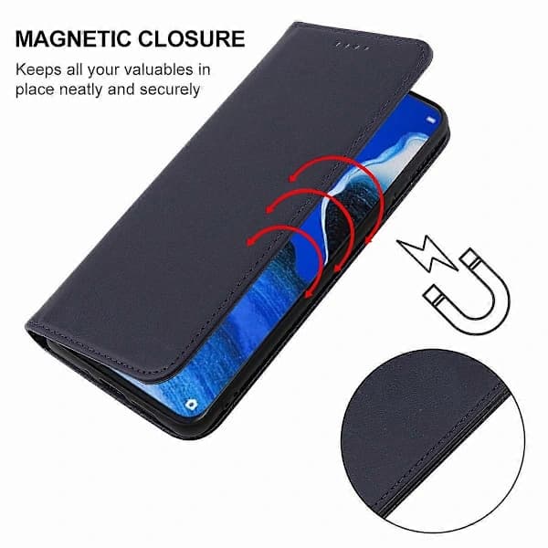 Magnetiskt läderfodral för OPPO Reno2 Z [] Blå