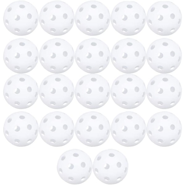 22PCS Träningsgolfbollar Begränsad Flygboll Golfträningsboll ihålig Golfboll Set för inomhus utomhusfest (Gul)