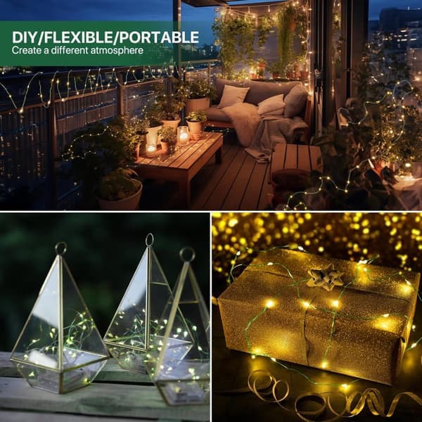LED String Lights with 550 Warm White LEDs 50 m for Christmas Tree Decoration