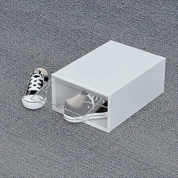 6 pcs Transparent Foldable Storage Boxes with Lid (33x23x14cm)