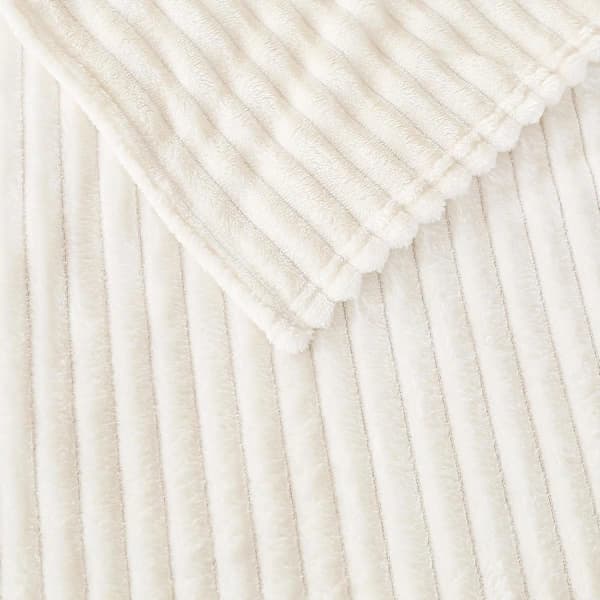 HA~Koselig Ullteppe - 127 x 156 cm - Myk og Varm Hvit - for Sofa, Stue, Vinter - Sherpa