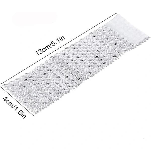 HA~Rhinestone Servietringe 20 stk Sølv Servietholdere til Middag Bryllup Fødselsdag Jul Servietringe
