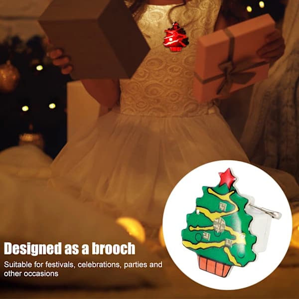 25 stk Brosjenåler Juletema LED Lysende Party DIY Dekorasjon