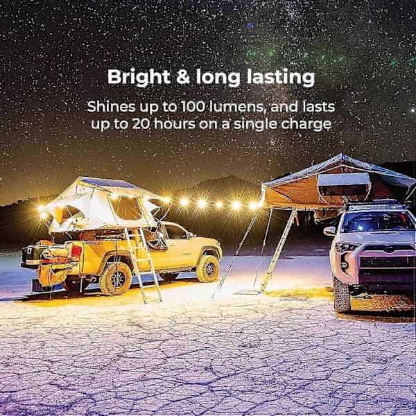MPOWERD Luci Sun Slingor + Telefonlader: Solar/USB, 5,5 m, 100 Lumen