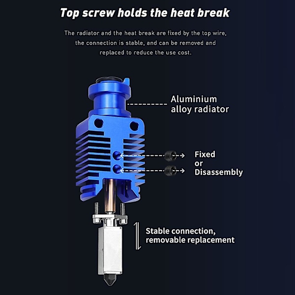 3d Oppgradering E3 2.0 Hotend Ekstrudersett 24v 48w For 3 3 Pro Fdm Vorn 2.4 Cr10