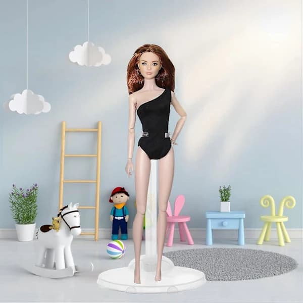 12 st Dockställ Transparenta Dockställ Plast Dockdisplayhållare Klar Actionfigurer Docktillbehör