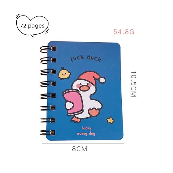 4-pack spiralficka anteckningsblock set, fickanteckningsblock memobok med tomma innerpapper för studenter kontor, 4 färger (10,5 x 8 cm)