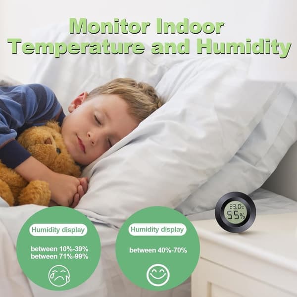 Hygrometer - Termometer - Mini LCD Hygrometer - 6 stk