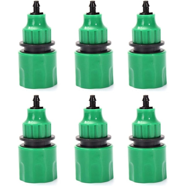 Enveisadapter for hageslange, krankobling, egnet for vanning, 6-pk/HH/