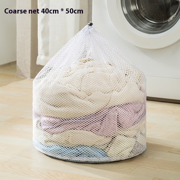 2 stk Mesh Vaskeriposer for Sokker, Maskinvaskbar Snøring Design Reise Mesh Vaskeri Vask Sekker Hvite Snøring Klær Sekker