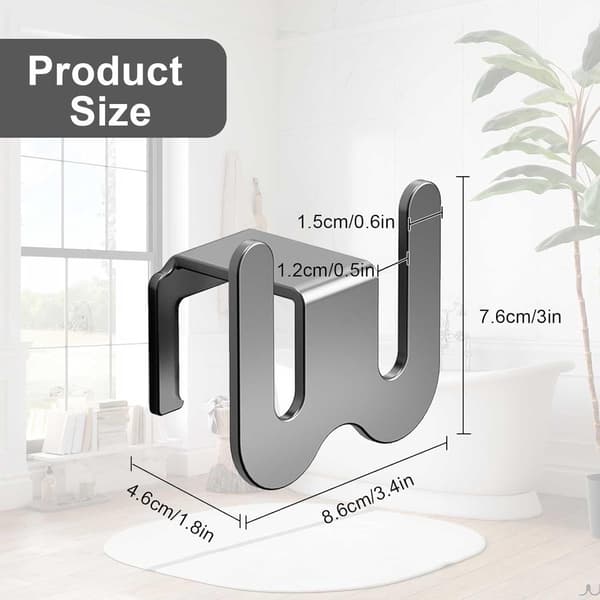 4-delt skostativ, tøffelholder i aluminiumslegering, selvklæbende borefri organizer til badeværelse, soveværelse, entré, sort og hvid