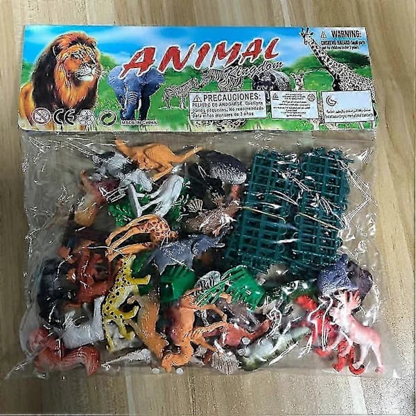 53 stk Dyresett PVC Dyr Dyrefigurer Leker Mini Jungeldyr Leker Pedagogiske Leker Barnepresent []