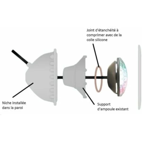 HA-Ulisem Lamp LED Pool PAR56 RGB Väri 35W 441 LEDillä