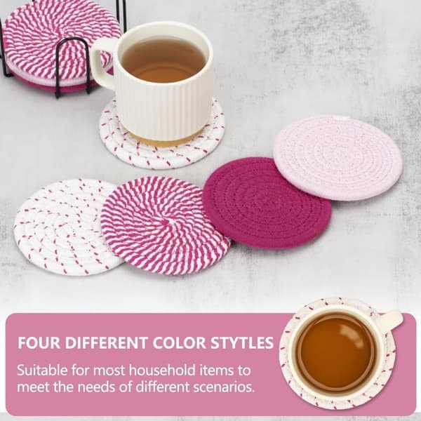 Bordbrikker og underlag - 8 stk Rosa absorberende - Nyhetsdekor