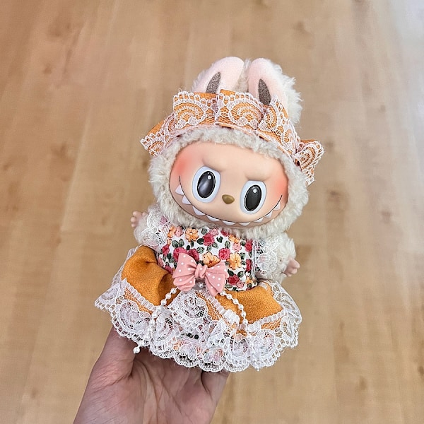 [HH] Labubu Kläder och Accessoarer Endast Kläder POPMART LABUBU Sittande Docka Kläder Hatt 8