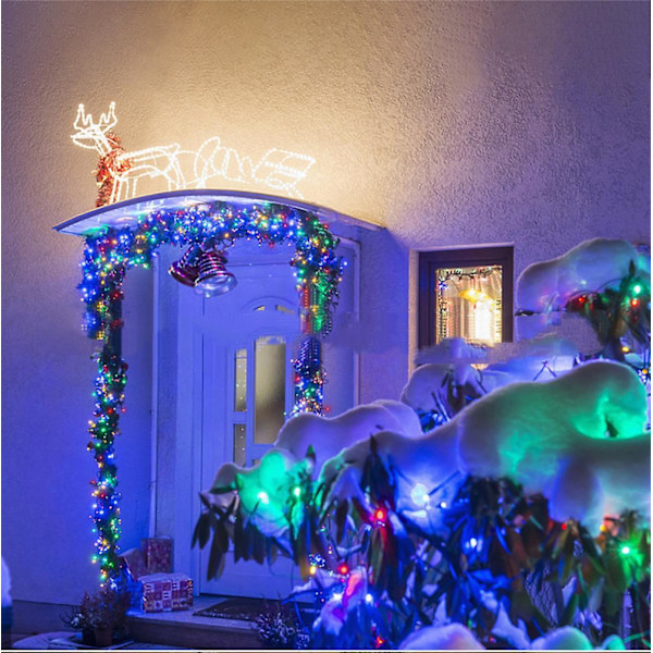 Utomhus julgransljus - 50M 400 LED juldekorationer Vattentät ljusslinga med fjärrkontroll 8 belysningslägen