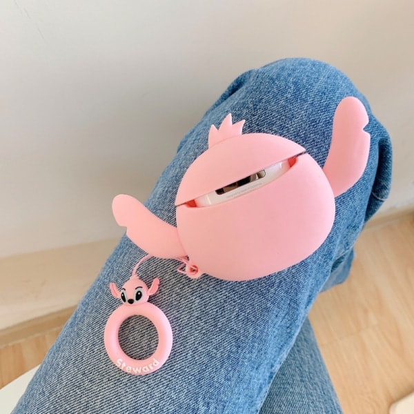 /HA/ Mjukt tecknat skal kompatibelt med AirPods 3 - Sött roligt stöttåligt skydd [Cartoon Avatar Series] (Big Ears Stitch Pink)