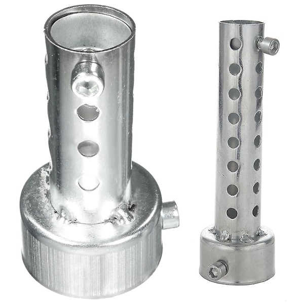 2 st Silver Motorcykel Avgassystem Dämpare Insats Baffel Db Killer Ljuddämpare, 42mm X 80mm & 42mm X