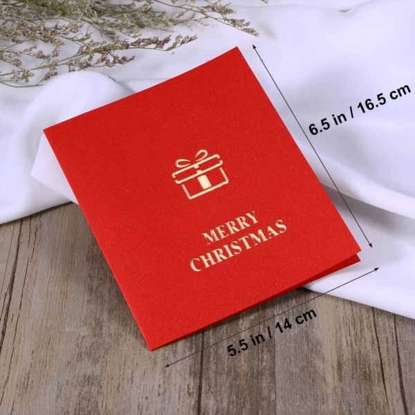 3D gratulationskort för god jul med kuvert