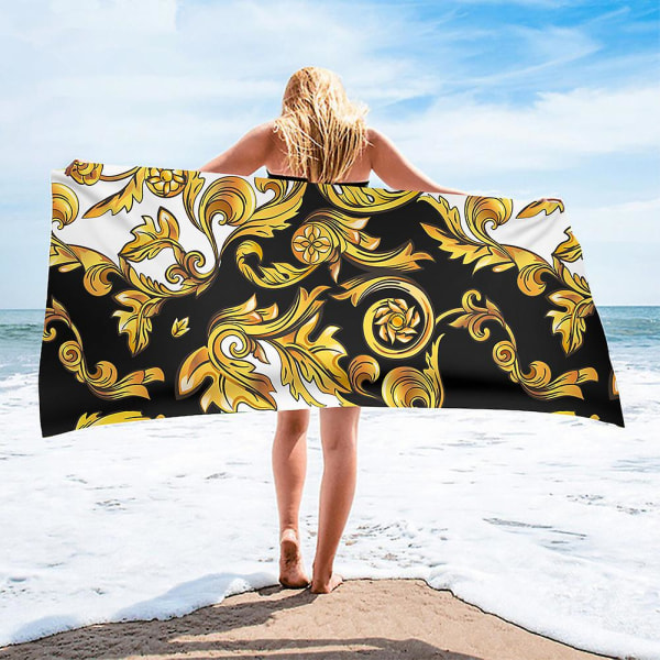 Avanceret Luksus Europæisk Design Mikrofiber Absorberende Strandhåndklæder til Mænd Kvinder Hjem/Hotel Badehåndklæder Strandhåndklæde