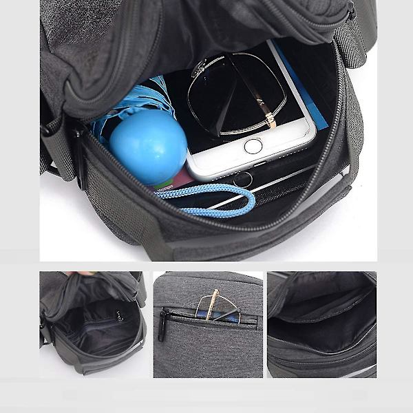Herr Crossbody Väska Axelväska Mobiltelefon Axelväska (grå)