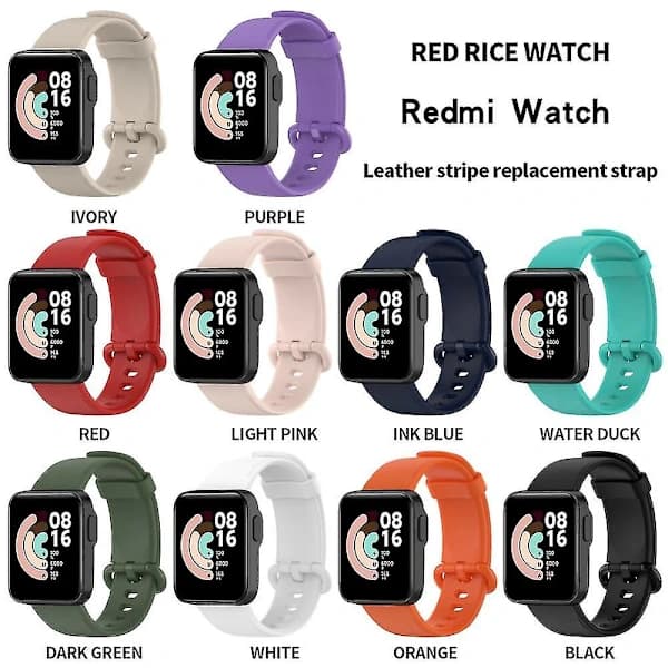 Urrem til Xiaomi Mi Watch Lite Erstatningsrem Silikonerem til Redmi Watch 2 Lite Rem TY [] Blå