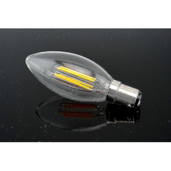 4-pack 4w Sbc B15 Filament Led Candelabra Glödlampa Varm Vit 2700k Liten Bajonett Led Vintage Filament