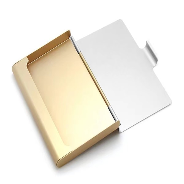 Visitkortshållare i aluminium 1 st | Guld & Vitt | 19,3*6,2*1cm
