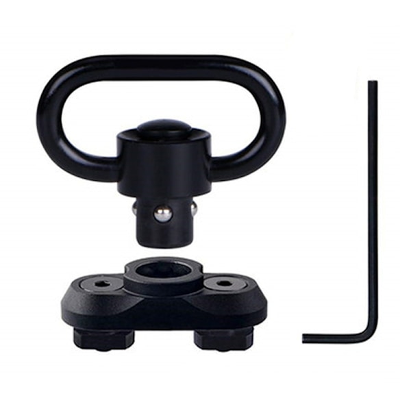 Montera adapter standard 1,25'' vridbar med bas för skensystem tvåpunkts traditionell punkt sling swivels fästen
