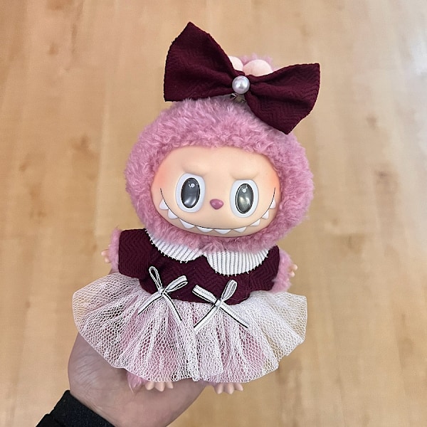 [HH] Labubu Kläder och Accessoarer Endast Kläder POPMART LABUBU Sittande Docka Kläder Hatt 14