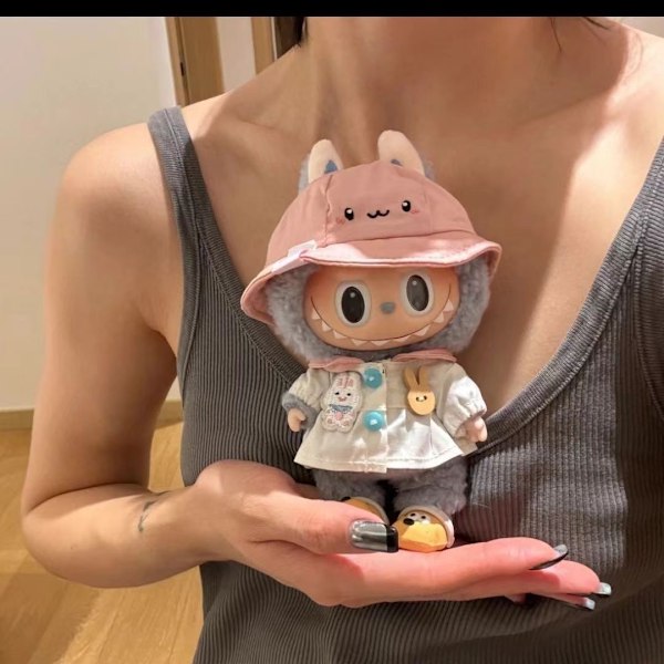 [HH] 10cm 17cm Labubu Mokoko Puuvillanukke Vaatteet Lastentarhan Asusteet clothes only without doll Yellow