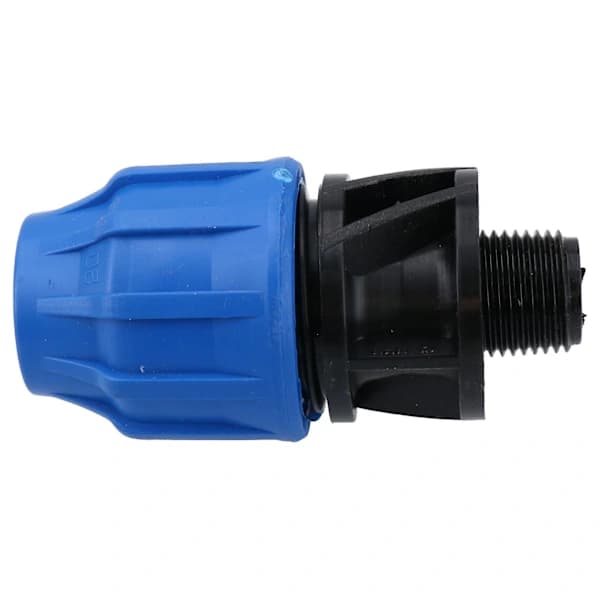 20mm x 1/2 \" MDPE Hane Adapter Kompressionskoppling Rörkoppling Vattenrör 5-pack