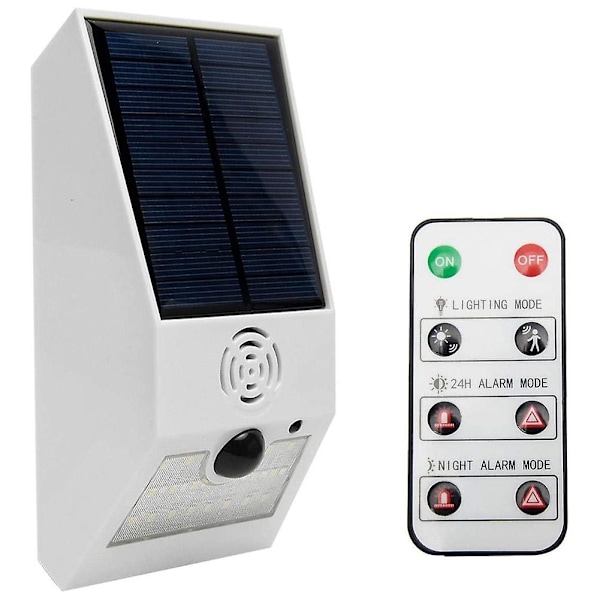 Solalarmlys, Solar Strobe Lys Med Bevegelsessensor Solalarmlys, Bevegelsessensor Med