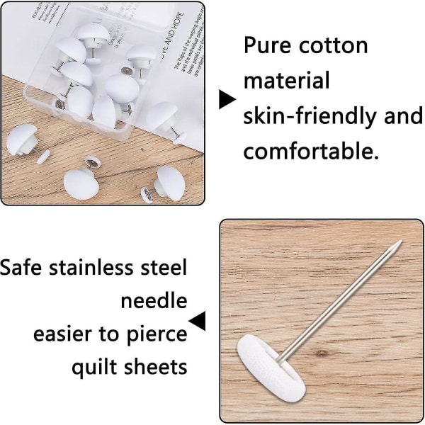 Täcke Pin Clip 12-delad återanvändbar täcke fästelement för lakan och täcke (vit)