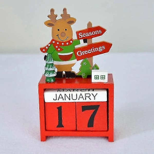 Julekalender Nedtællingskalender Med Nummer Træklodser, Nedtælling Til Jul, Skrivebordskalender Trækalender