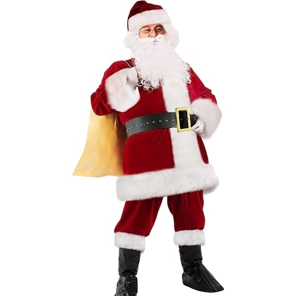 /HH/1 XXL Jultomtedräkt Tomtekostym Vuxna Män Jultomtedräkt för Män Kvinnor Tomteutstyrsel