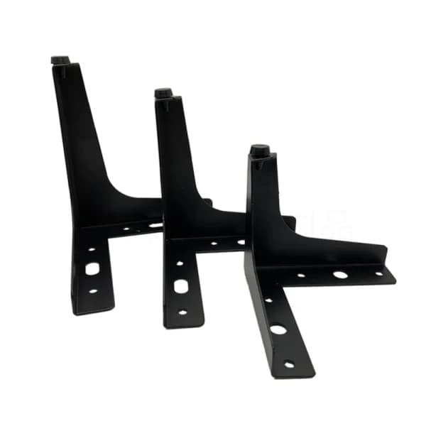4-pak 10 cm sorte metalmøbelben - til skabe, sofa, kaffe