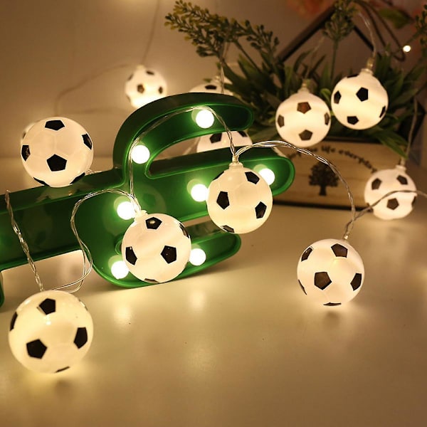 VM-dekorationslampa VM-fotbollslampa Hängande lampa USB-lyktor 5M 50 lysdioder Jul inomhus och utomhus färgad ljusslinga