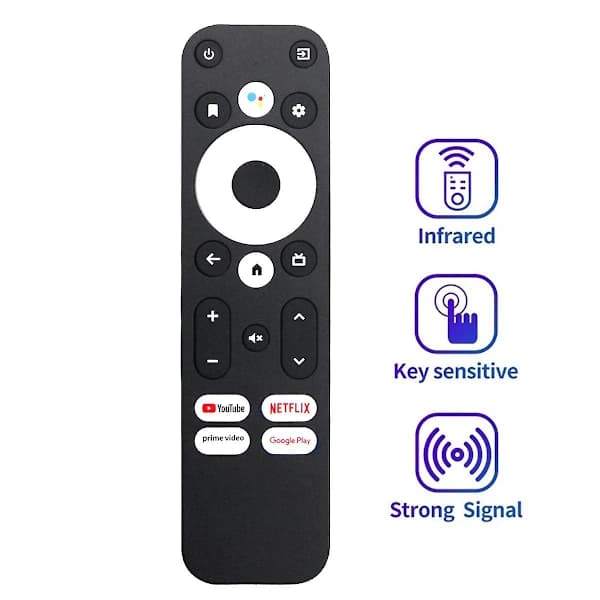 Erstatningsfjernkontroll med stemmestyring for / KM2 Plus Android TV-boks for KM2, KM2 Plus, KM7 Plus, KD3, KD5 [] Svart