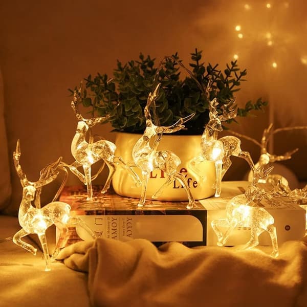 LED Julrenljus - Batteri/USB-driven Ljusslinga Heminredning