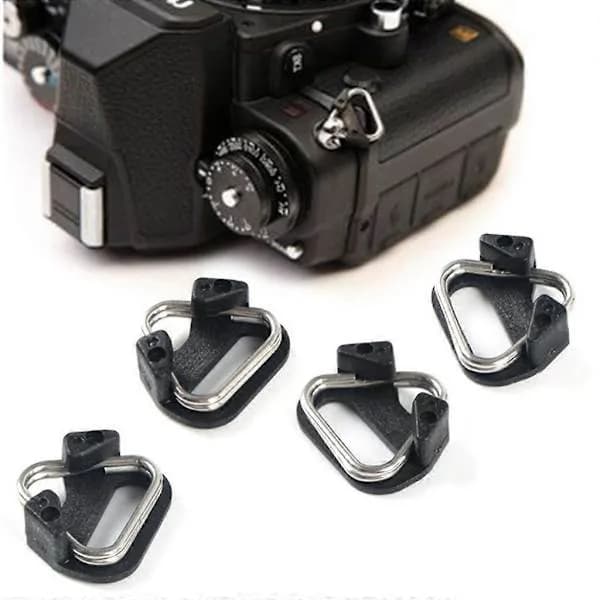 4 st Kamerarem för Triangel Delad Ring Krok Plastspänne för DSLR-kamera