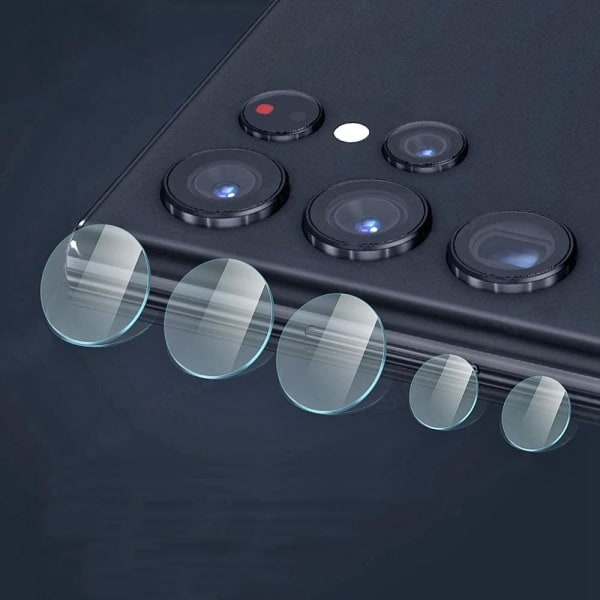/HA/2st Samsung Galaxy S22 Ultra - Kameraskydd - Härdat Glas Transparent