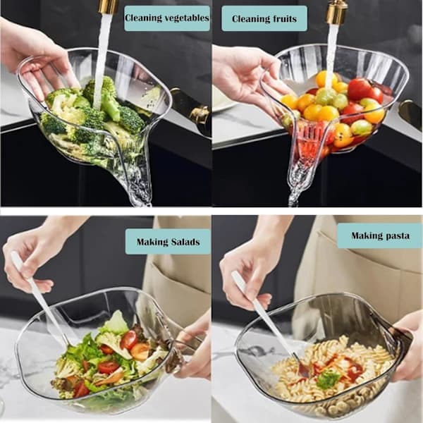 HA-2 stk multifunksjonell avløpskurv frukt, grønnsaksvask, vaskavløp, drenering, vasksil