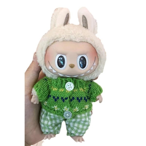 [HH] Kawaii Kläder Outfit Tillbehör för Kpop Labubu Idol Dockor Overall Set Kläder 36